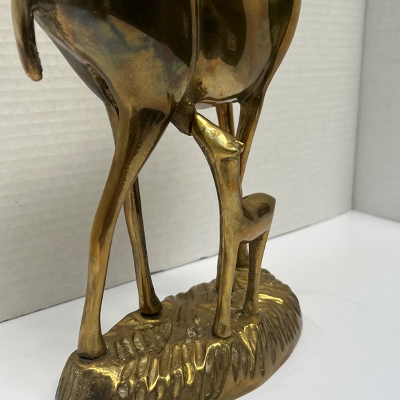 Mid-Century Modern Brass Gazelle Sculptures / Bookends in Brass, Pair - Picture 7 of 14
